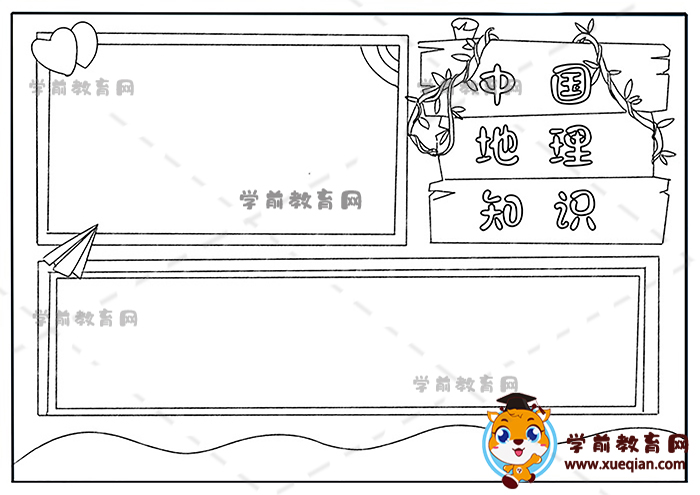 中國地理知識手抄報