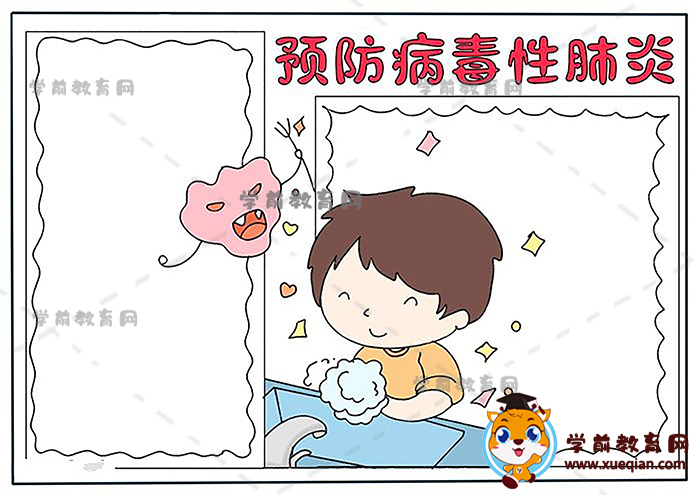 預(yù)防病毒性肺炎手抄報