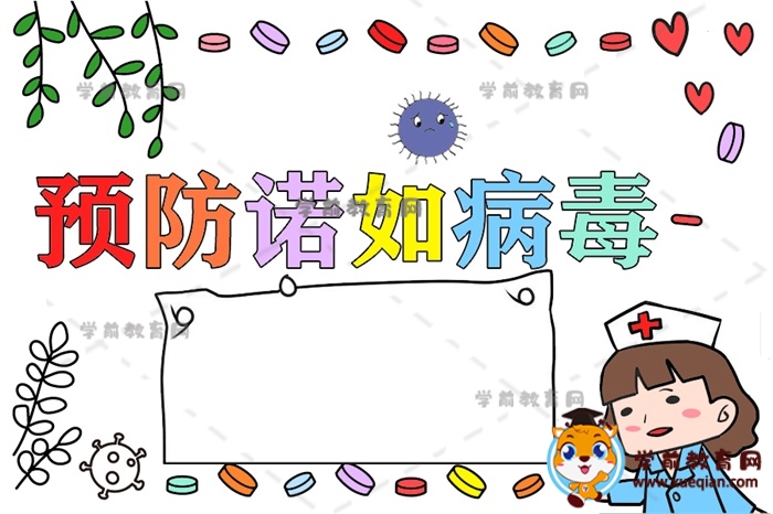 預防諾如病毒手抄報